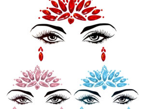 Pack 3 Face Sticker / Brillos /cara / Piedras Tatoo