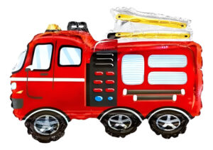 Globo Metálico Con Forma De Camión De Bomberos