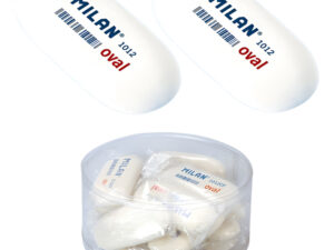 Pack 2 Uds Goma De Borrar Milan Blanca Ovalada / Modelo 1012
