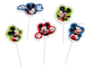 Vela Para Decoración De Torta Con Motivo Mickey Mouse 5 Uds