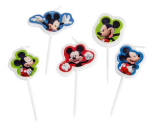 Vela Para Decoración De Torta Con Motivo Mickey Mouse 5 Uds