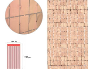 Cortina De Papel Metalizado Con Silueta De Rectángulos