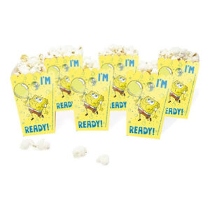 Pack 6 Cajas Para Dulces / Sorpresas / Popcorn / Bob Esponja