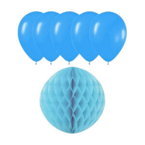 Set Para Decoración Globos Látex + Colgante De Papel 20 Cm