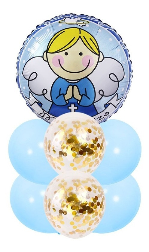 Set De Globos Decoración 7 Uds Especial Bautizo - Imagen 2