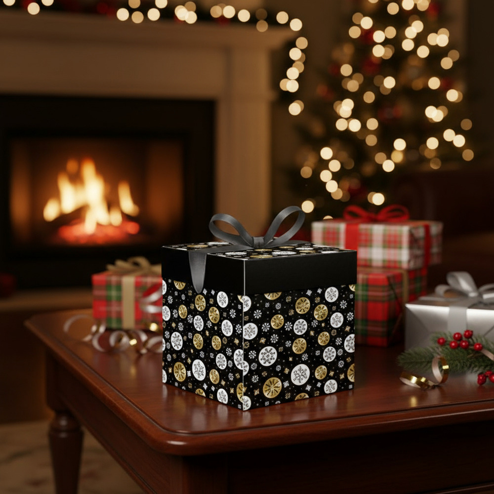 Caja Para Regalo Con Motivo ( Navidad ) M-22 - Imagen 3