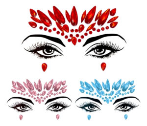 Pack 3 Face Sticker / Brillos /cara Y Cuerpo/ Piedras Tatoo