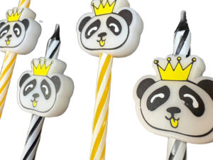 Vela Decoración Torta Panda Corona