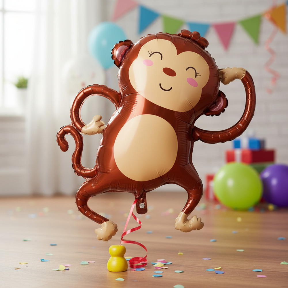 Globo Metálico Decoración Animal Mono - Imagen 2