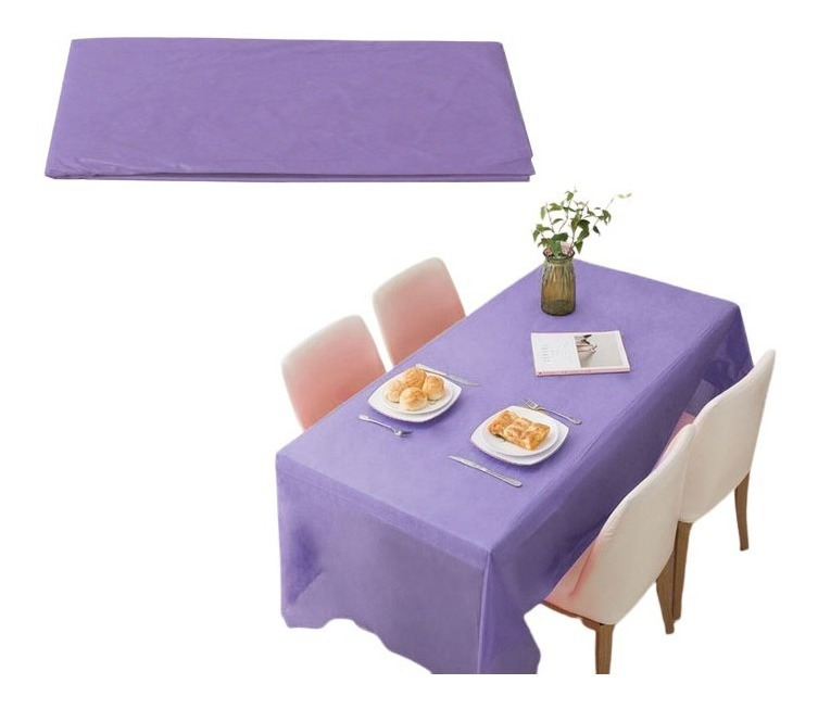 Mantel Plástico Para Decoración De Mesa Rectangular Unicolor - Imagen 10