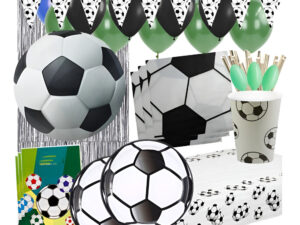 Set De Cumpleaños + Globos + Piñata Motivo Futbol 6 Personas