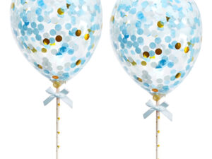 Pack 2 Uds Set Decoración Para Tortas Mini Globos De Confeti