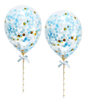 Pack 2 Uds Set Decoración Para Tortas Mini Globos De Confeti