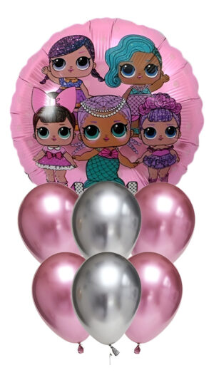 Set De Globos Decoración 7 Uds Personajes Lol Surprise