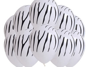 Set Globos Decoración 10 Uds Globos Látex Diseño Rayas Cebra