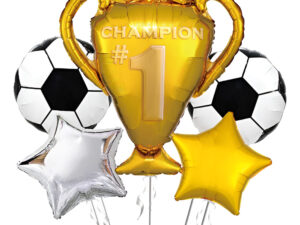 Set De Globos Decoración 5 Uds Copa Champion Futbol