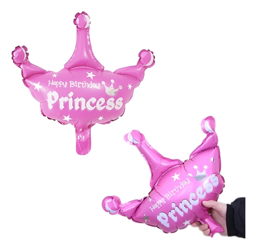 Globo Metalizado Mini Corona Happy Birthday