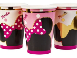 Pack 6 Uds Vaso De Cartón Con Diseño Minnie Mouse