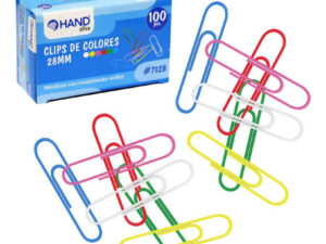Clips Metalicos 100 U De Colores 28mm