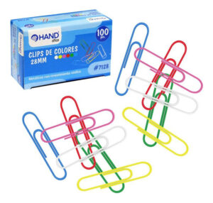 Clips Metalicos 100 U De Colores 28mm