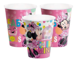 Pack 6 Uds Vaso De Cartón Con Diseño Minnie P O P