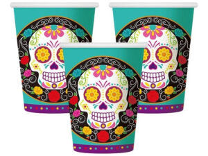 Pack 6 Uds Vaso De Cartón Con Diseño Catrina