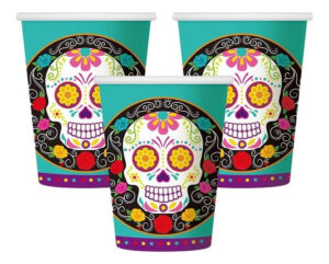 Pack 6 Uds Vaso De Cartón Con Diseño Catrina